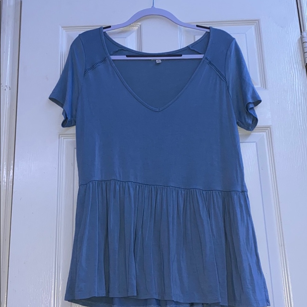 baby blue shirt